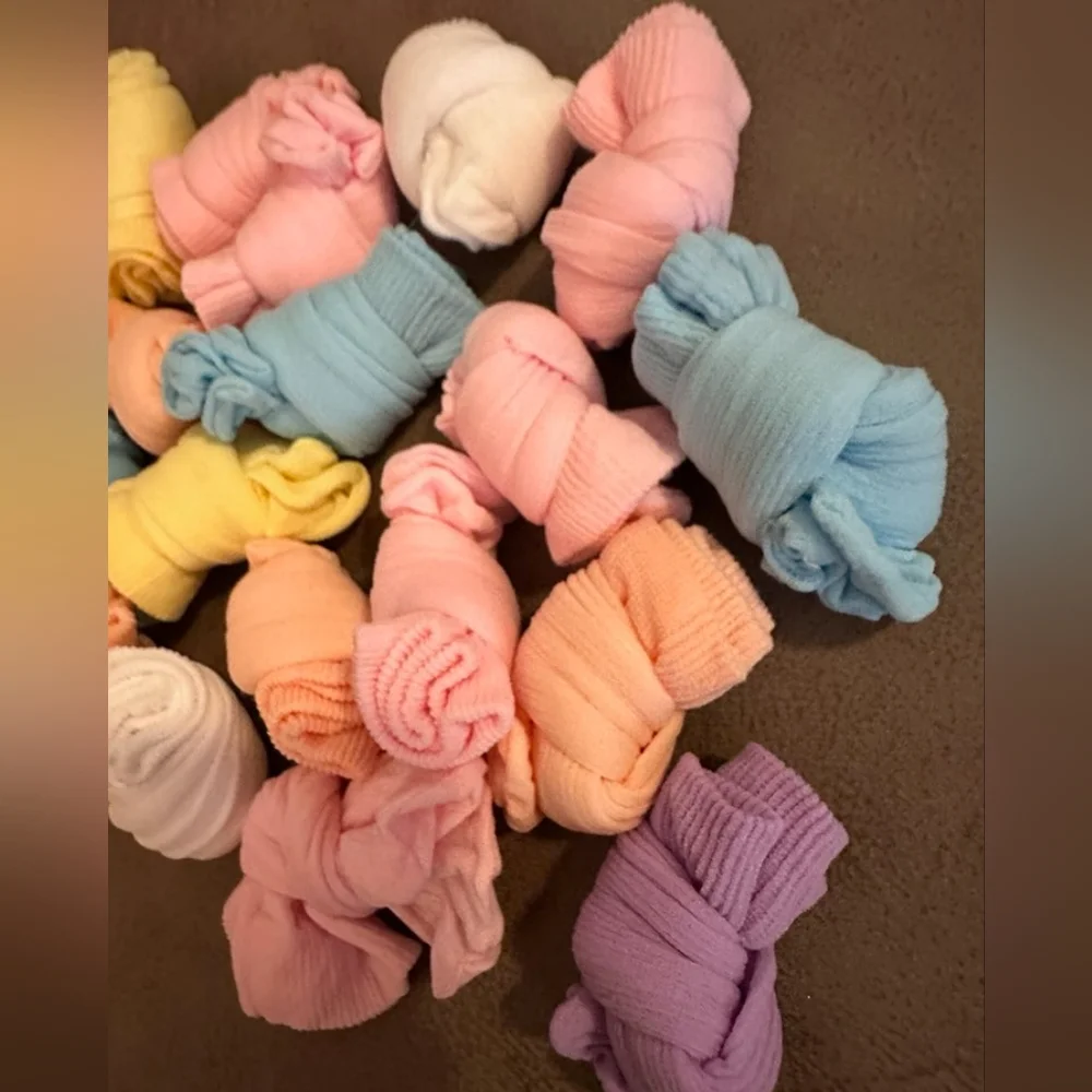 SMALL SIZE BABY SOCKS FOR A SHOWER 20 of them